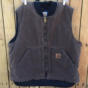 Carhartt Canvas Quilt Lined Vest M XL